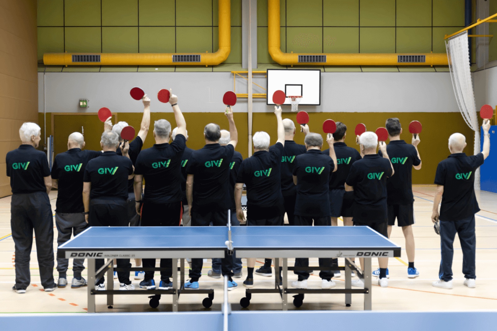 Training in der Großsporthalle